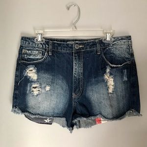 Mossimo Supply Co. Patriotic Jean Shorts